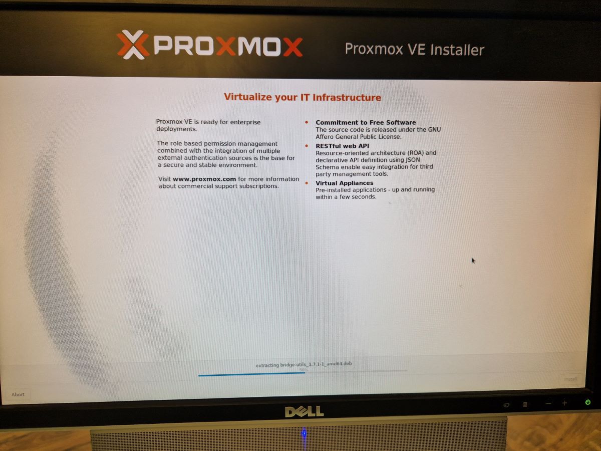 Proxmox installation